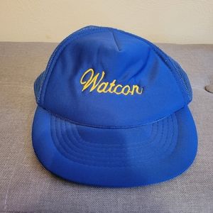 WATCON vtg trucker cap embroidery Hydrogeological water treatment snapback hat